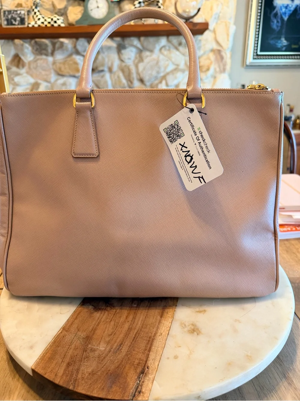 Prada Galleria  Leather Satchel in Dusty Rose